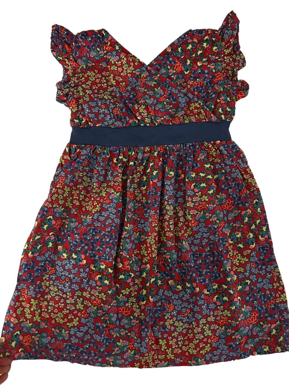 Tea Collection Red Floral Dress size 5